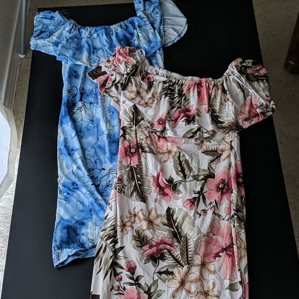 2 summer dresses size 2X with flower print
